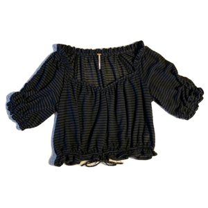 Free People Dorothy Blouse (Black) Size Large